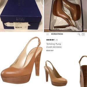 Stuart Weitzman camel “StiltsSling” Size 10M inBOX